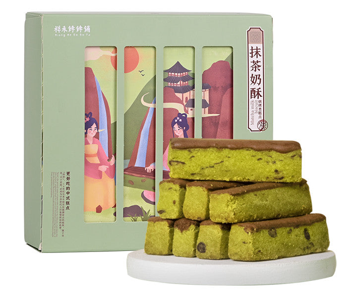 Xianghe Bobopu Matcha Bâtonnet de Chocolat Gâteau Pâte Matcha 250g