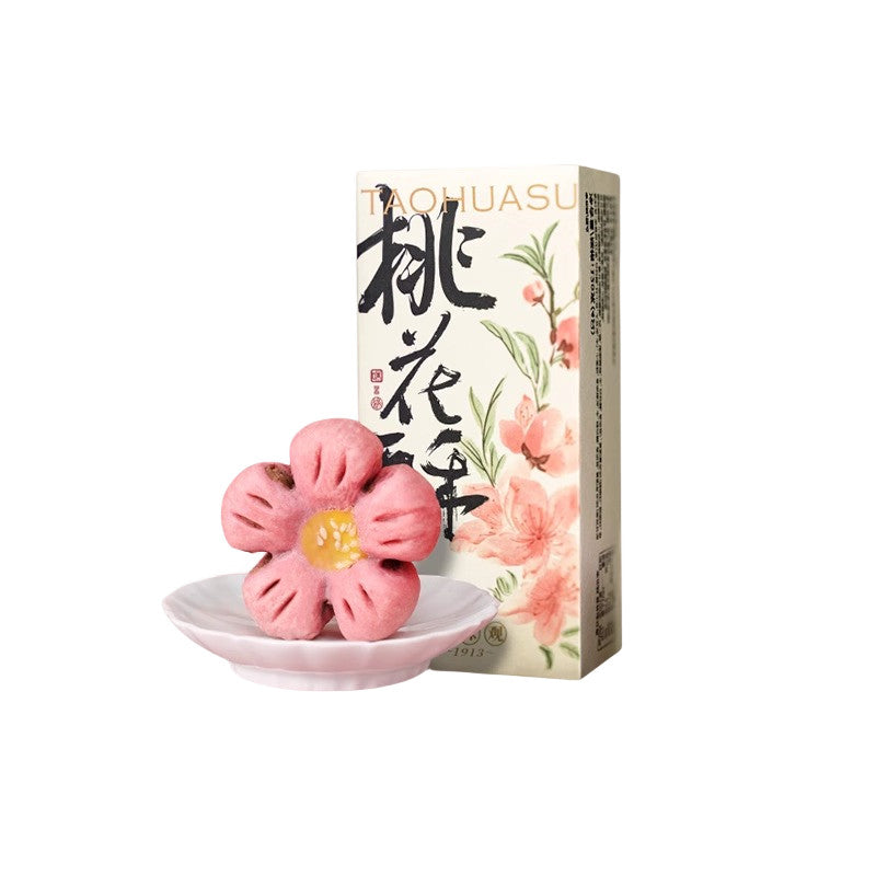 Délicieux Zhiweiguan Gâteau crémeux aux haricots rouges et à la fleur de pêcher 160g