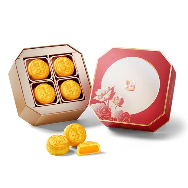 Délicieux The Peninsula Bandao Signature Moon Cake Mini Egg Custard Mooncakes Boîte cadeau 280g