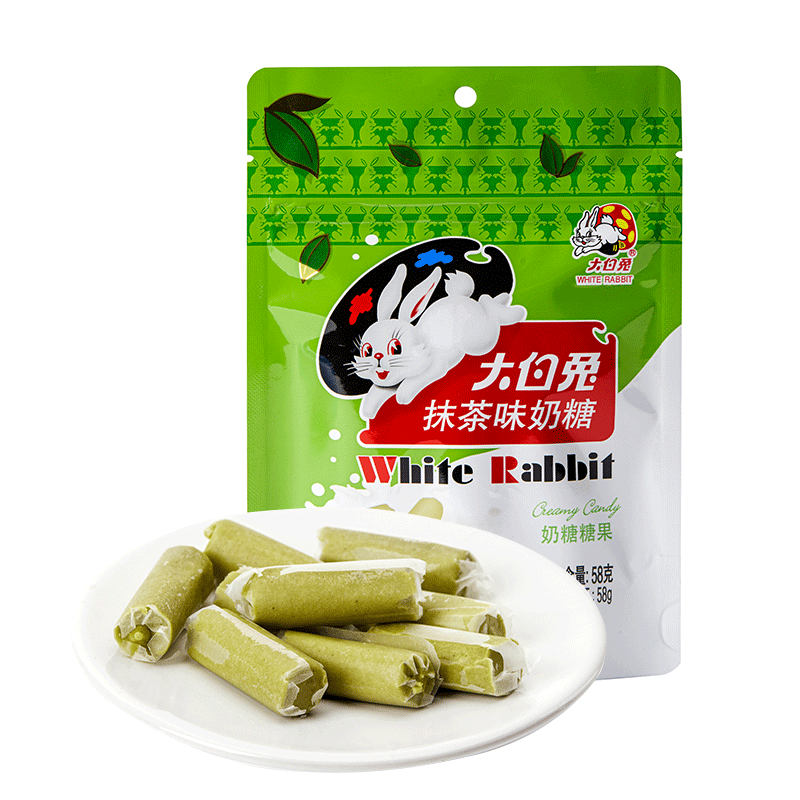 Délicieux Lapin Blanc Saveur Matcha Bonbons Crémeux 58g