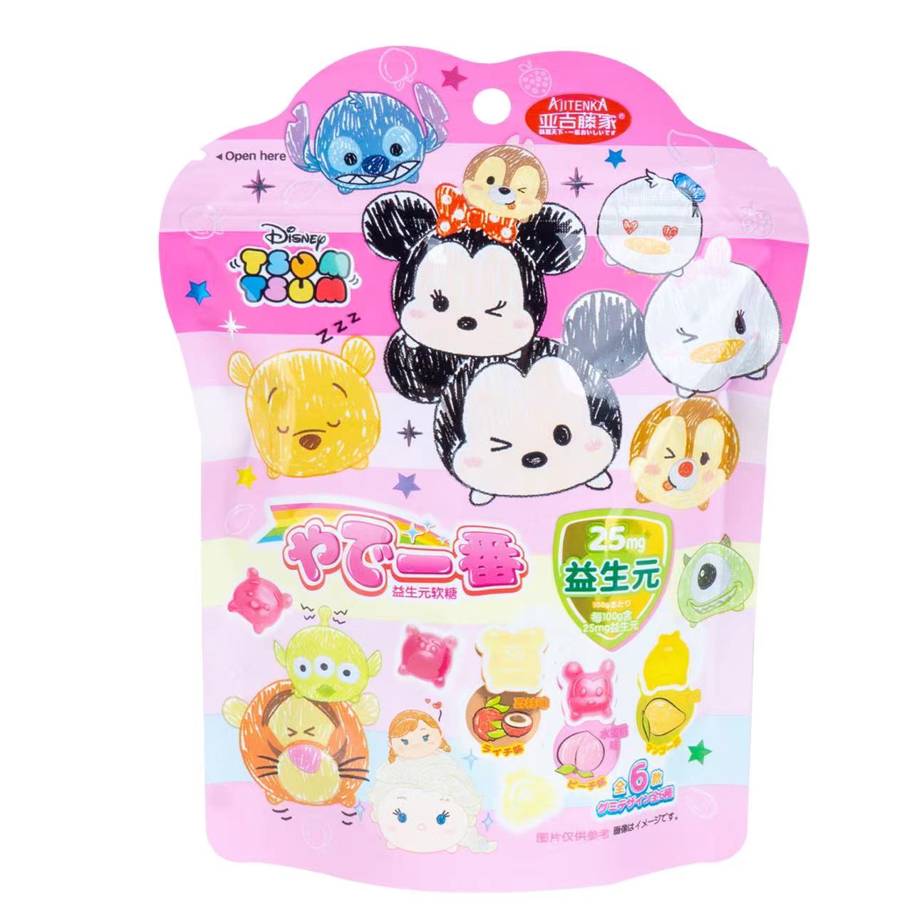 Delicious Ajitenka Tsum Tsum Prebiotic Gummy Candy 60g