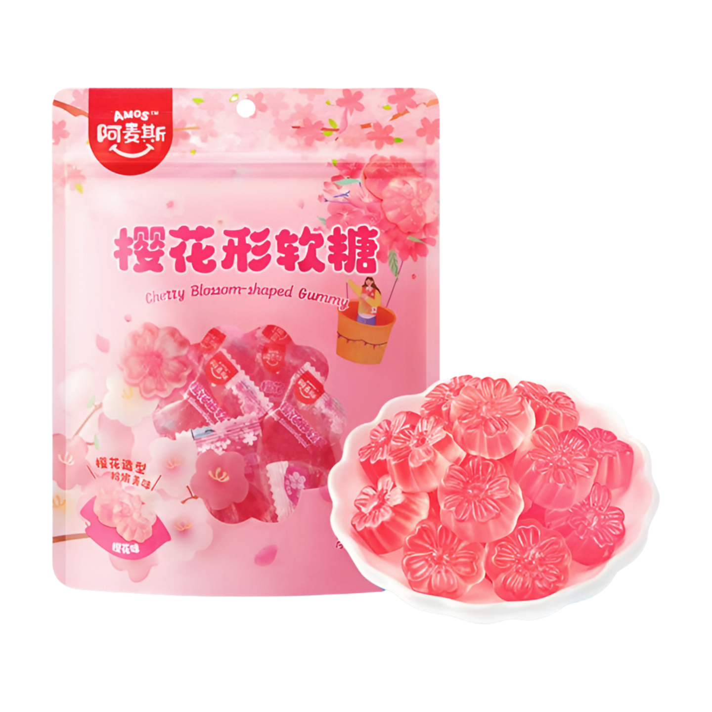 Amos Cherry Blossom Shaped Gummy Candies 108g