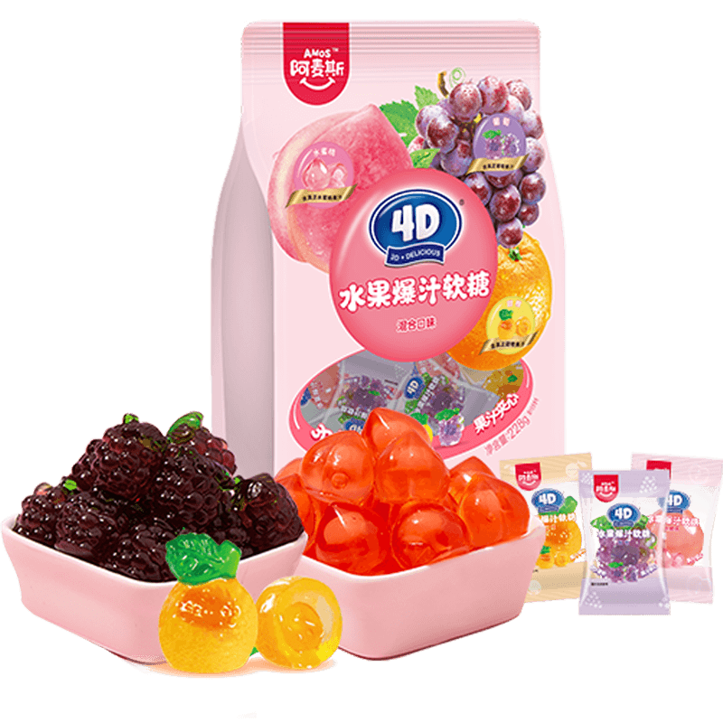 Amos Fruit-Shaped Gummy Candy Mix 228g