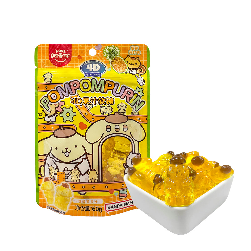 Delicious Amos Pineapple-flavored Pudding Dog Gummy Candy 60g