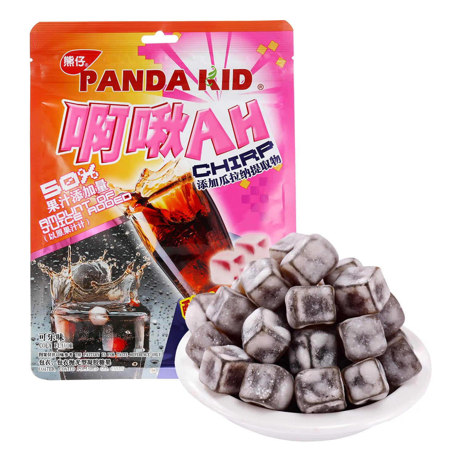 Delicious Panda Kid Ah Chirp Cola-Flavored Gummy Candy 180g