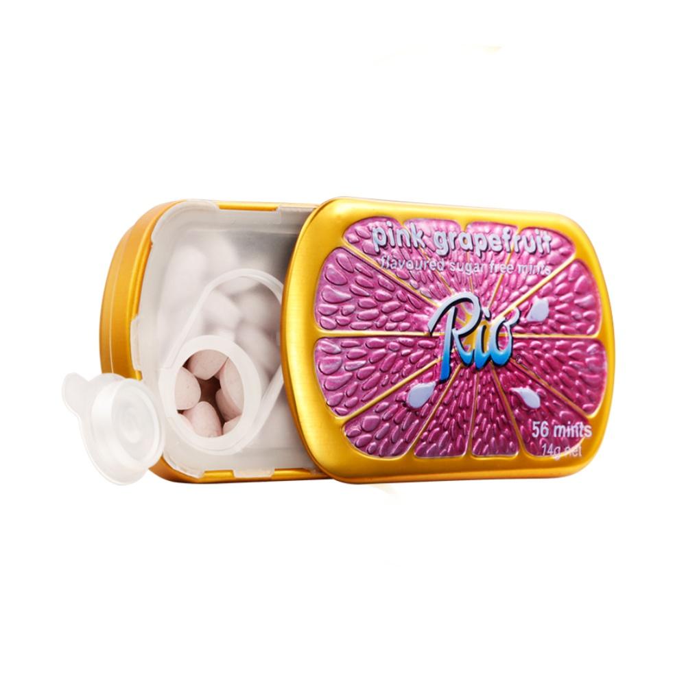 Delicious RIO Pink Grapefruit Flavor Sugar-Free Mints 14g