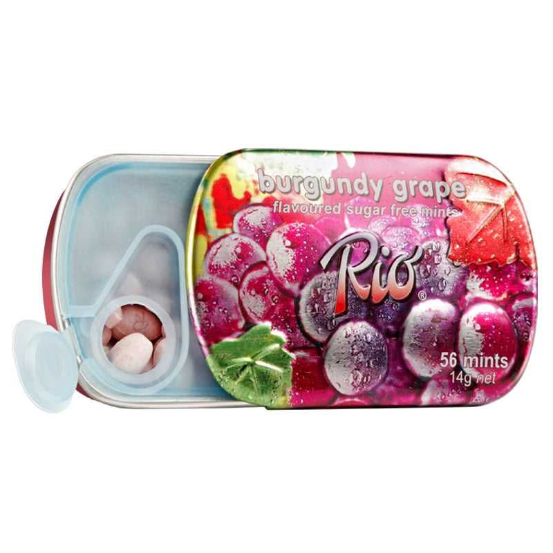 Delicious Rio Sugar-Free Mints in Burgundy Grape Flavor 14g