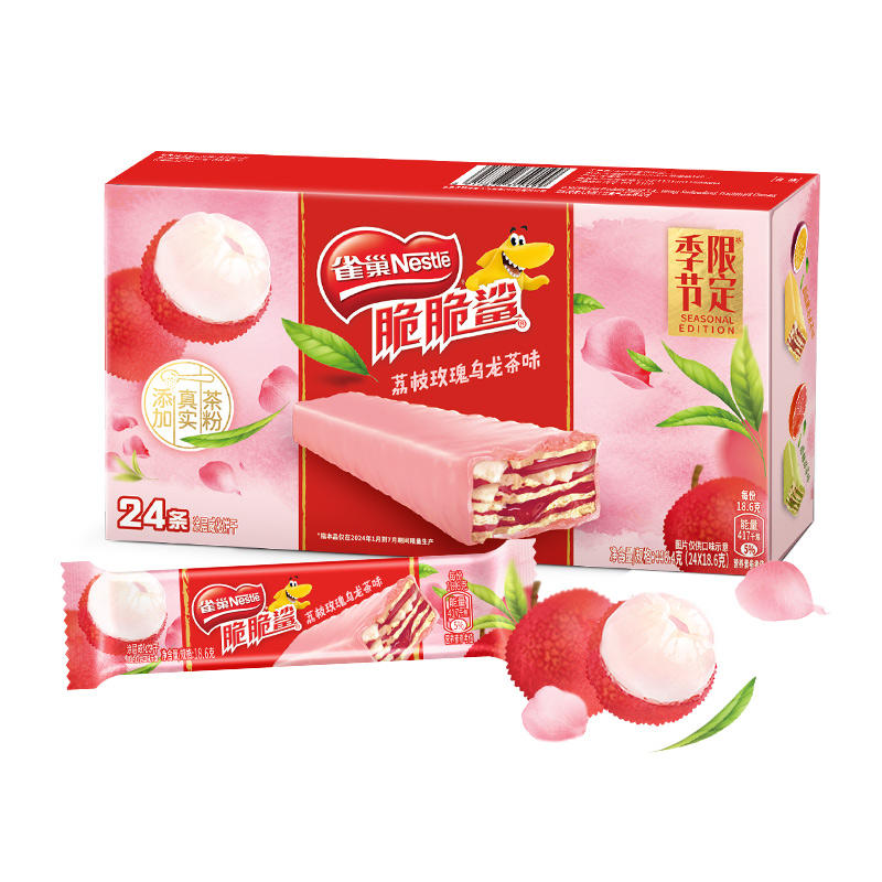 Délicieuse Nestlé Crispy Shark Lychee Rose Oolong Gaufrettes 446.4g