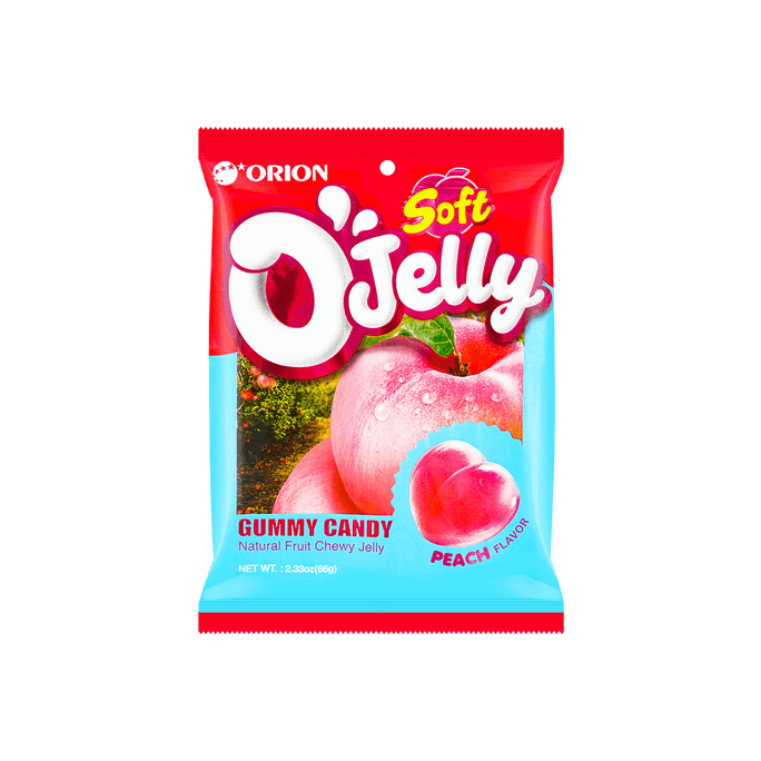 ORION O&#039;Jelly Peach  Jelly Gummy Candy, 2.33oz | Snacksgift