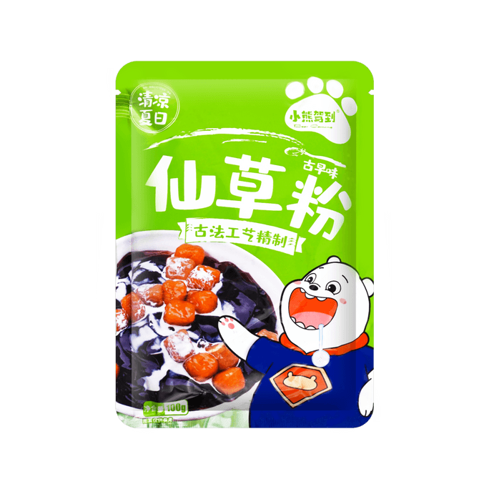 BEAR COMING Grass Jelly Powder 100g | Snacksgift