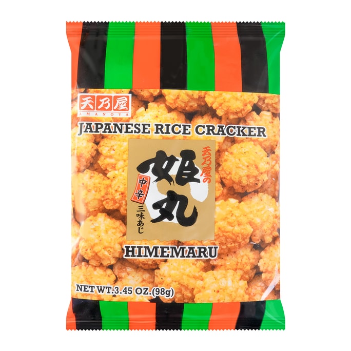 AMANOYA Japanese Rice Crackers - Toasted, Mildly Spicy, 3.45oz | Snacksgift