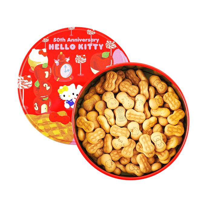 HOKKA Hello Kitty 50th Biscuit Tin ,2.11 oz  Anime Finds   | Snacksgift