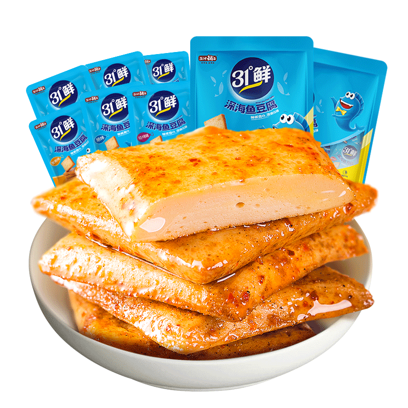 Delicious Yanjin Shop Fish Tofu Spicy Dried Tofu Snacks 200g