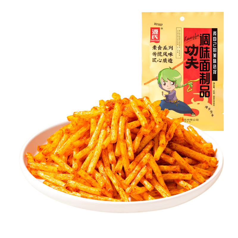 Delicious GenjiFood Kungfu Spicy Strips Roasted Beef Flavored Latiao 32g