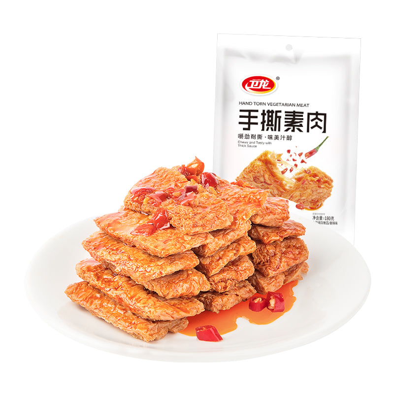 Delicious Weilong Spicy Hand Torn Vegetarian Meat Dried Tofu 180g